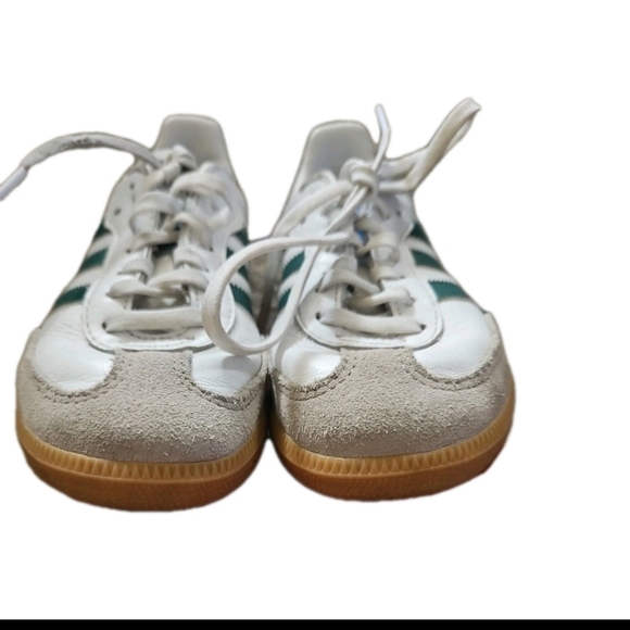 Adidas Samba Kids XLG Athletic Shoe In White / Collegiate Green / Pantone 2 - Picture 4 of 14